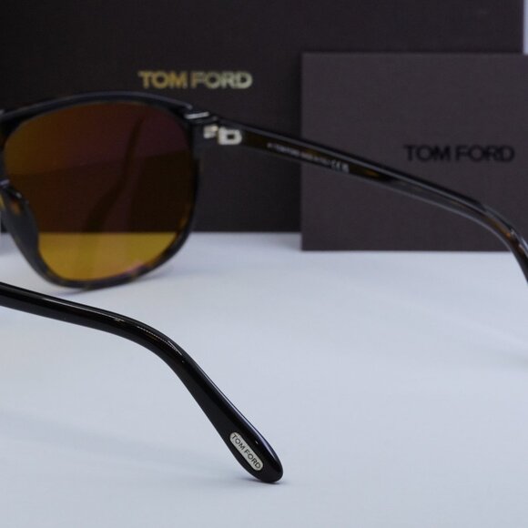 Tom Ford Prescott FT1027 52E Aviator Sunglasses - Havana/Brown - Picture 6 of 10